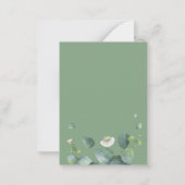 バジェットユーカリプスグリーンリューキュリー多肉性ブライダルシャワー ノートカード (裏面)