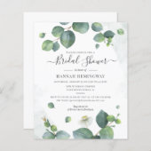 バジェットユーカリプスグリーンリーエレガントブライダルシャワー (正面/裏面)