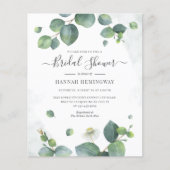 バジェットユーカリプスグリーンリーフローラブライダルシャワー (正面)