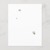 バジェットユーカリプスグリーンリーブライダルシャワー招待状 (裏面)