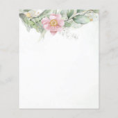 バジェットユーカリプスグリーンリー結婚式招待状 (裏面)