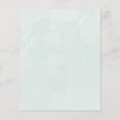 バジェットユーカリプスグリーンリー結婚式招待状 (裏面)