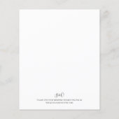 バジェットユーカリプスグリーンリー結婚式招待状 (裏面)