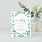 バジェットユーカリプスグリーンリー結婚式招待状 (スタンド正面)