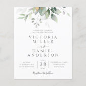 バジェットユーカリプスグリーン葉リーエレガントな結婚式 (正面)