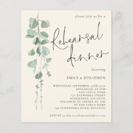 バジェットユーカリプスセージクリームリハーサルディナー