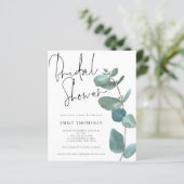 バジェットユーカリプスリーフブライダルシャワー招待 (スタンド正面)