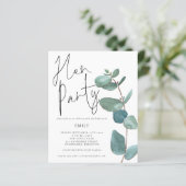 バジェットユーカリプスリーフヘンパーティの招待状 (スタンド正面)