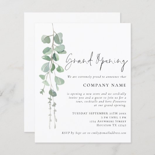 バジェットユーカリプタスカンパニーグランドオープニング (正面/裏面)