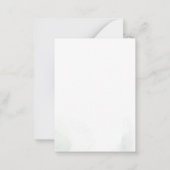 バジェットユーカリプタスグリーンリー植物性ベビーシャワー ノートカード (裏面)