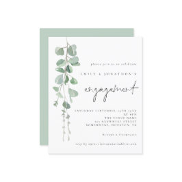 バジェットユーカリプタススクリプト婚約パーティ招待状