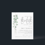 バジェットユーカリプタススクリプト30th誕生日招待状<br><div class="desc">より小さいサイズ4.5 x 5.6インチ半光沢110ポンドの重量に代わるコストのBUDGETの値は、ポストカードと同様の厚さ（ただし、ポストカードとして使用するには適さない）。1枚につき1枚の招待状がある。予算ユーカリプタススクリプト30th誕生日招待状。ミニマリストの植物性スタイル、水色の緑が手の側に流れ離れ落ち、右に文字。Thirtiethと他の文字のための手書きスクリプトのセットは、簡単にパーソナライズすることができる。</div>