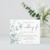 バジェットユーカリプタスパウダーブルー結婚式招待状 (スタンド正面)