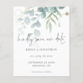 バジェットユーカリプタスパウダーブルー金ゴールド日付を保存 (正面)