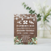 バジェットユーカリプタスファーザーズデイ招待状 ポストカード (スタンド正面)