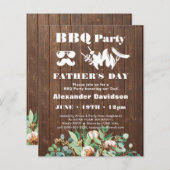 バジェットユーカリプタスファーザーズデイBBQパーティー招待状 (正面/裏面)