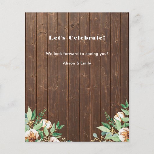 バジェットユーカリプタスファーザーズデイBBQパーティー招待状 チラシ (裏面)