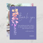 バジェットユーカリプタスベビーシャワー薄紫感謝していフォト (正面/裏面)