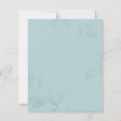 バジェットユーカリプタスボタニカルベイビーシャワー招待状 (裏面)