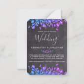 バジェットユーカリプタスボタニカル石板QRコード結婚ズ ノートカード (正面)