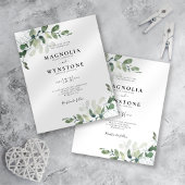 バジェットユーカリプタスボタニカル結婚式招待状
