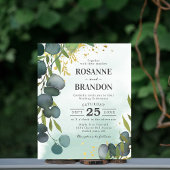 バジェットユーカリプタスボタニカル結婚式招待状