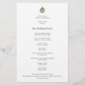 バジェットユーカリプタスリーフスクリプト結婚式 プログラム (裏面)