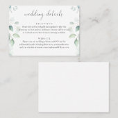 バジェットユーカリプタス結婚グリーンリー詳細カード 名刺 (正面/裏面)