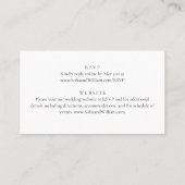 バジェットユーカリプタス結婚グリーンリー詳細カード 名刺 (裏面)