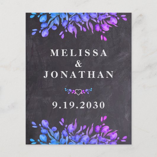 バジェットユーカリプタス葉石板QRコード結婚ズイン (正面)