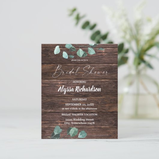 バジェットユーカリプタス&ウッドグリーナリーブライダルシャワー (スタンド正面)