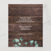 バジェットユーカリプタス&ウッドグリーナリーブライダルシャワー (裏面)