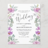 バジェットユーカリプトゥスウォーターカラーピンク結婚ズ (正面)