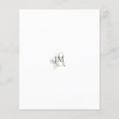 バジェットユーカリプトゥスウォーターカラーブライダルシャワー招待状 (裏面)