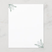 バジェットユーカリプトゥスウォーターカラーブライダルシャワー チラシ (裏面)