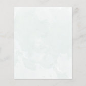 バジェットユーカリプトゥスウォーターカラー結婚式招待状 (裏面)