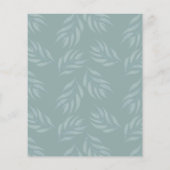 バジェットユーカリプトゥスウォーターカラー結婚式招待状 (裏面)