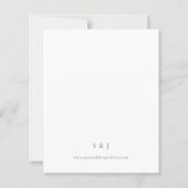 バジェットユーカリプトゥスオリーブ金ゴールドジオウェディング招待 (裏面)