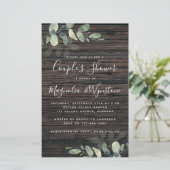 バジェットユーカリプトゥスカップルのシャワー招待状 (スタンド正面)