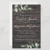 バジェットユーカリプトゥスカップルのシャワー招待状 (正面)