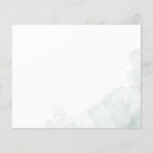 バジェットユーカリプトゥスグリーンリーブライダルシャワー招待状 (裏面)