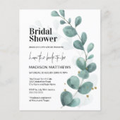 バジェットユーカリプトゥスグリーンリーボタニカルブライダルシャワー (正面)