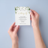 バジェットユーカリプトゥスグリーン結婚金ゴールドズフライヤー チラシ (手)