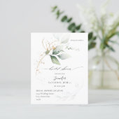 バジェットユーカリプトゥスグロー金ゴールドグリーンブライダルシャワー (スタンド正面)