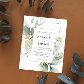 バジェットユーカリプトゥスグロー金ゴールドグリーン結婚リー チラシ