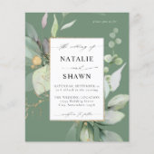 バジェットユーカリプトゥスグロー金ゴールド結婚グリーンリーズオリーブ (正面)