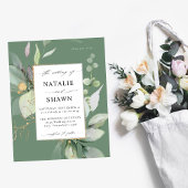 バジェットユーカリプトゥスグロー金ゴールド結婚グリーンリーズオリーブ チラシ