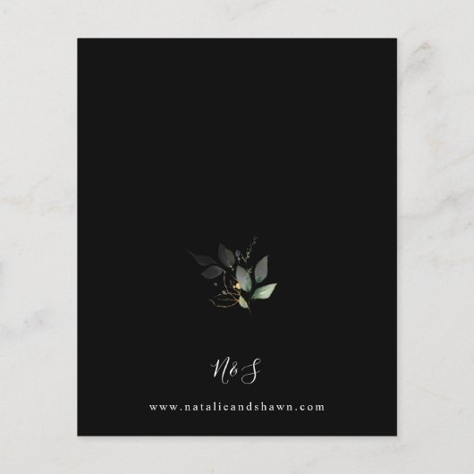 バジェットユーカリプトゥスグロー金ゴールド結婚グリーンリーズブラック チラシ (裏面)