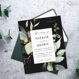 バジェットユーカリプトゥスグロー金ゴールド結婚グリーンリーズブラック チラシ