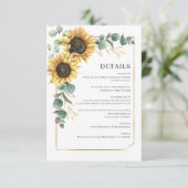 バジェットユーカリプトゥスサンフラワー結婚ズ詳細 エンクロージャーカード (スタンド正面)